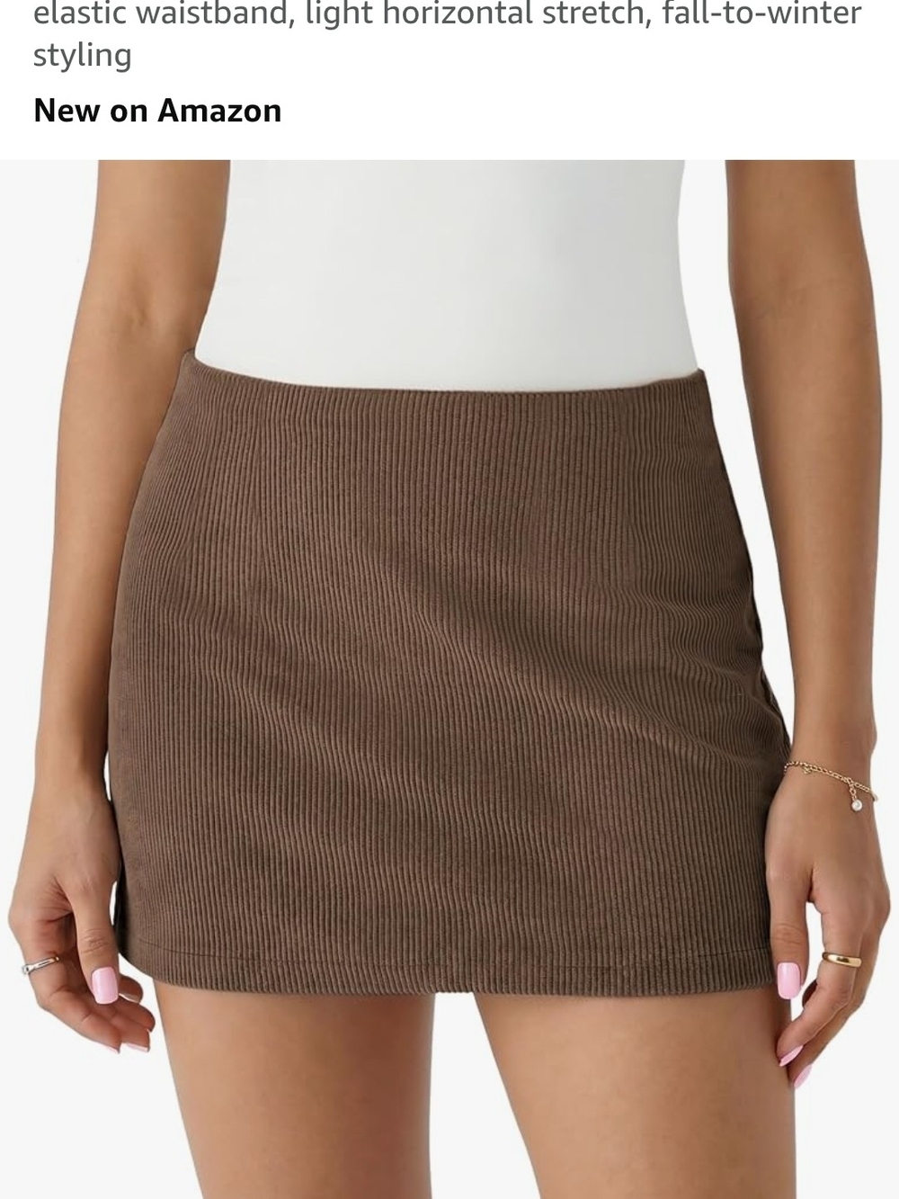 Lomon Womans Corduroy Mini Shirt With Build In Shorts